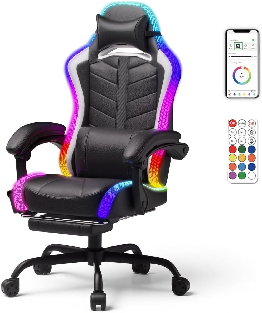 Speakers - Gamingstoel Premium PU-leer Ergonomisch ontwerp met