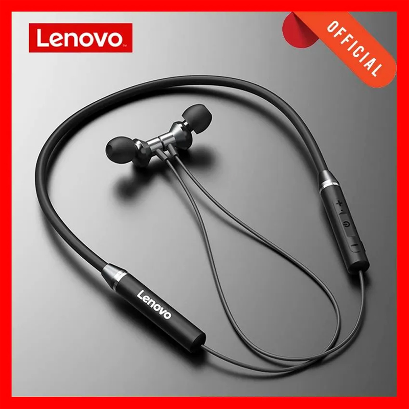 Magnetic Neckband Sports Earphones - Lenovo Bluetooth Oordopjes Waterdicht HIFI Lossless