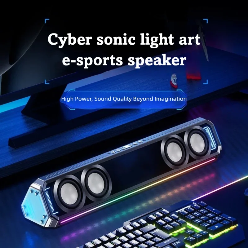 Rgb Computer Soundbar For Pc - Gaming Soundbar met RGB-verlichting, 30W E-Sports