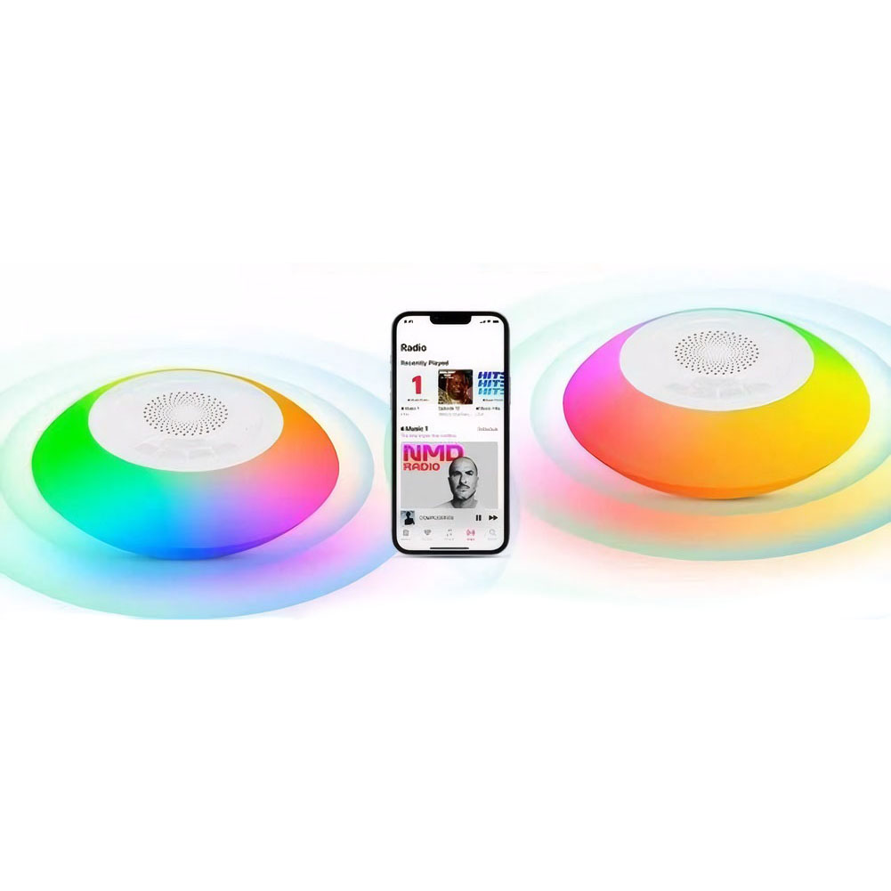 Portable Bluetooth Speaker Waterproof Ipx7 - Drijvende zwembadluidspreker met kleurrijke verlichting BT-luidspreker