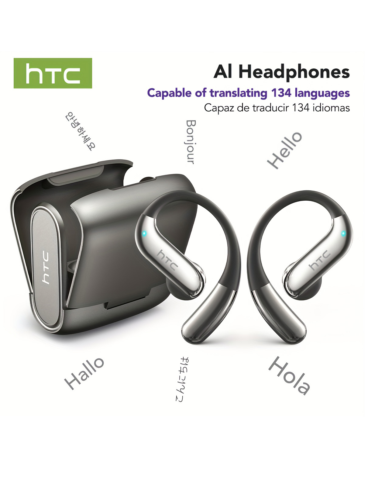 Open Ear Air Conduction Headphones - Open oor Bluetooth-hoofdtelefoon HTC 30-uurs afspelen