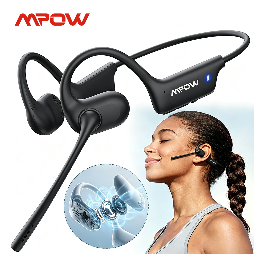 Type C Wired Earphones With Mic - Mpow O1 Open Ear Sport-hoofdtelefoon Draadloze