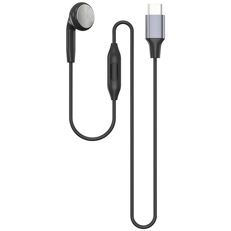 Type C Wired Earphones With Mic - DT75BG Type C Single Earbud met