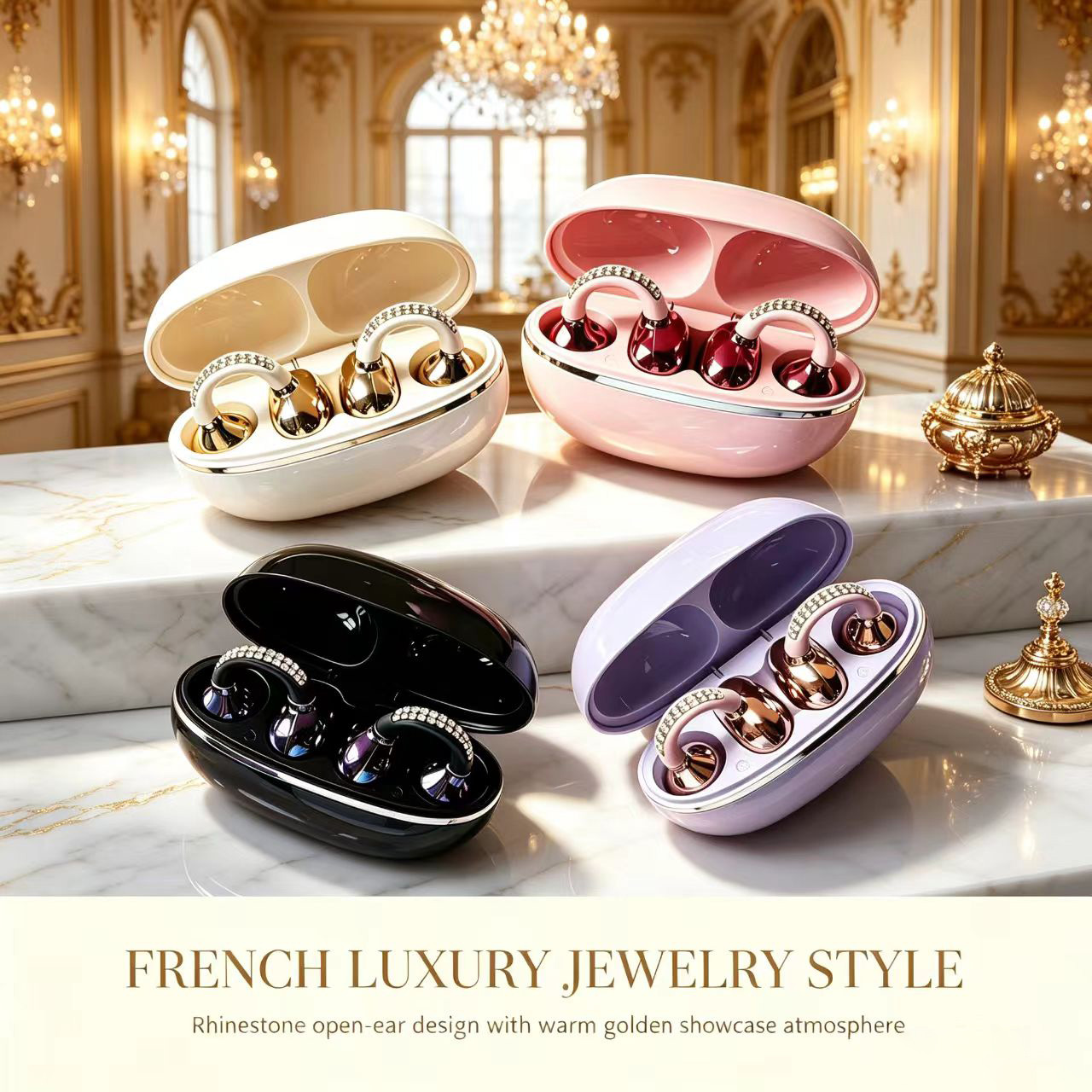 Luxe Rhinestone OWS Open Ear C - Open Ear Air Conduction Headphones recensie en prijs