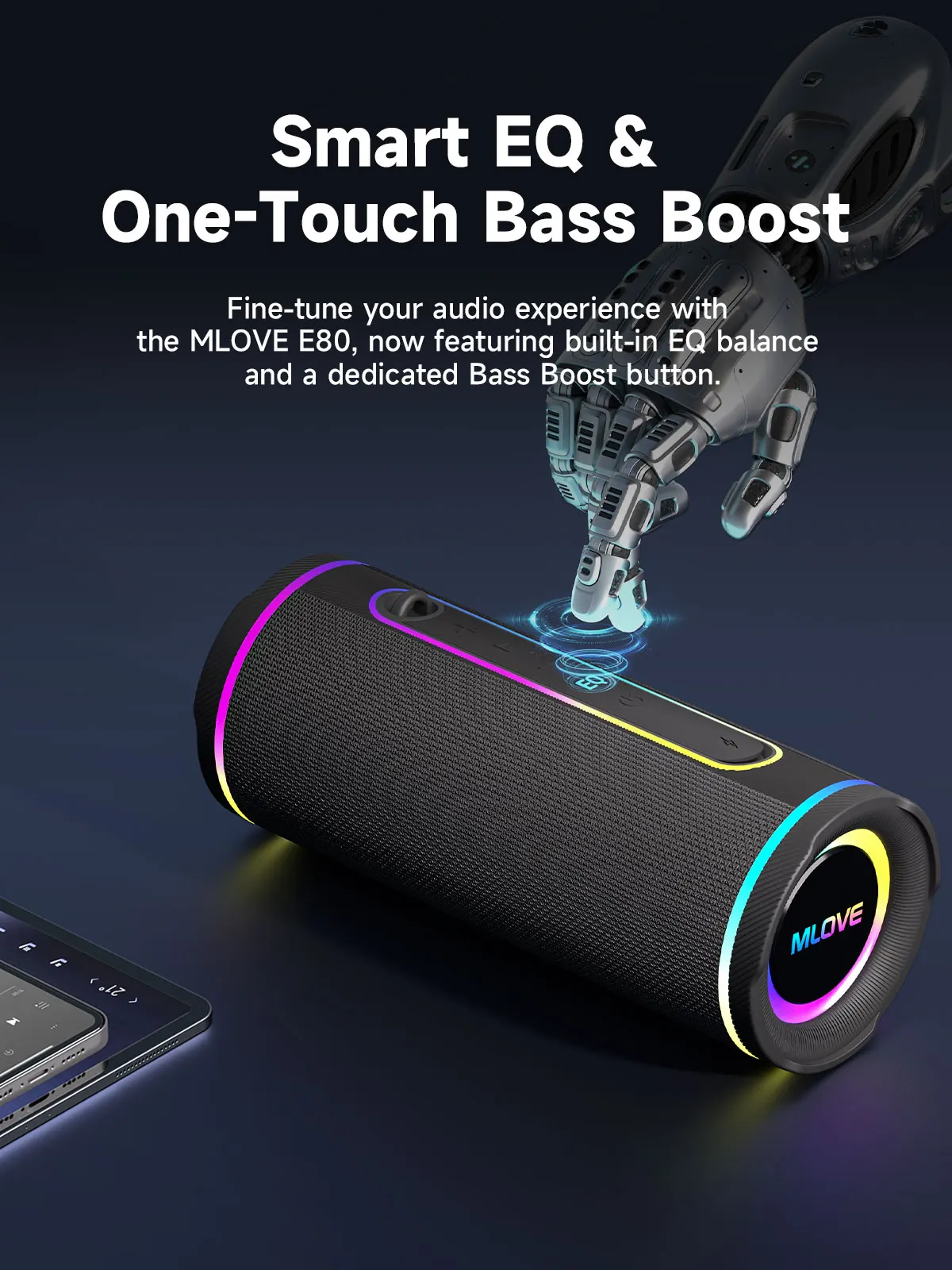 MLOVE E80 draagbare Bluetooth- - Portable Bluetooth Speaker Waterproof Ipx7 recensie en prijs
