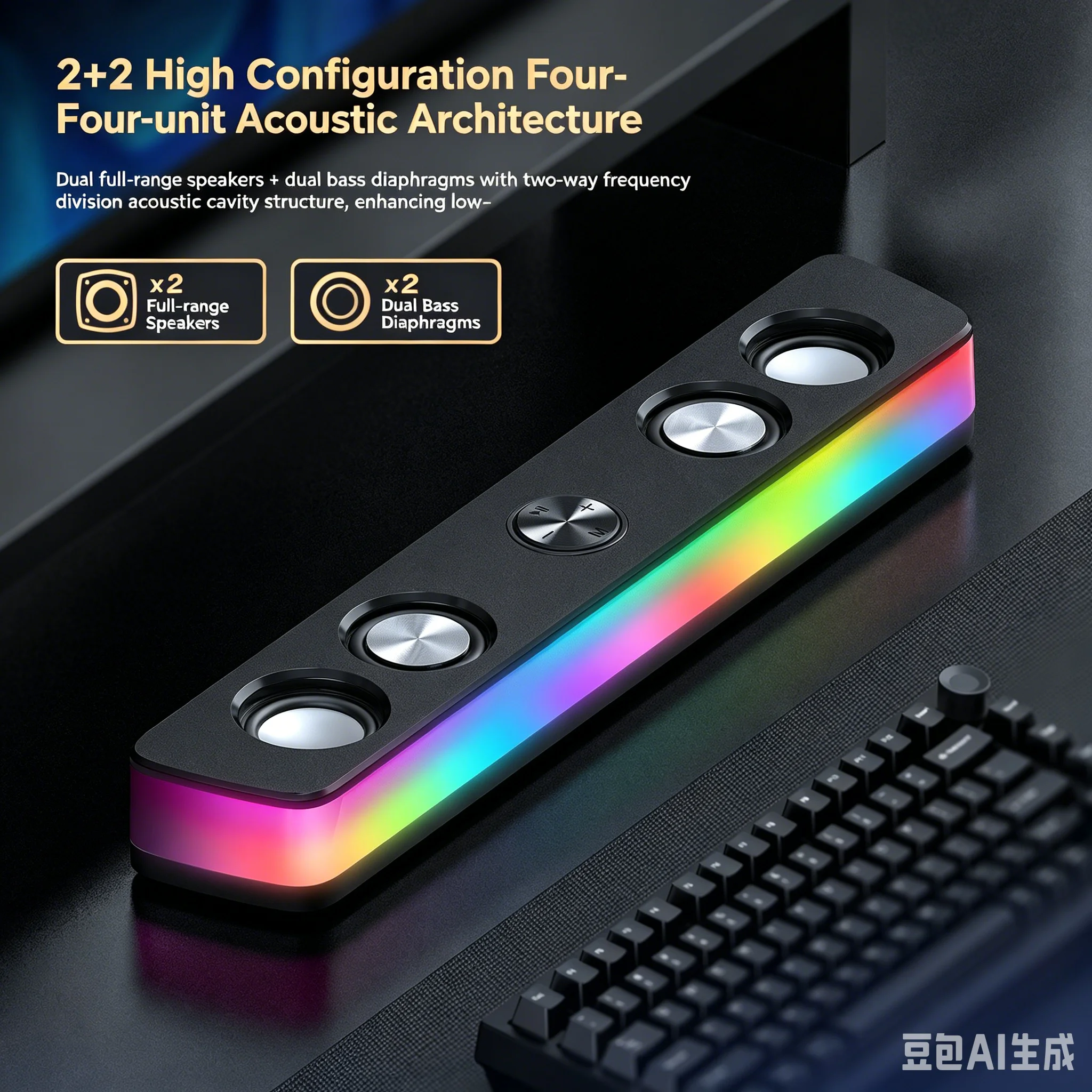 Oplaadbare draadloze soundbar  - Rgb Computer Soundbar For Pc recensie en prijs