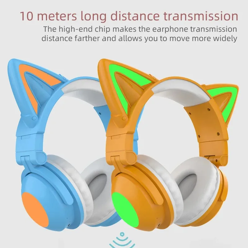 Nieuwe ZW068 Bluetooth5.0 hoof - Cat Ear Bluetooth Headset Led recensie en prijs
