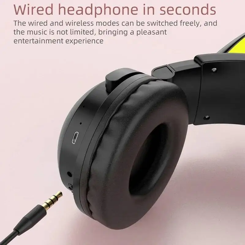 Nieuwe ZW068 Bluetooth5.0 hoof - Cat Ear Bluetooth Headset Led recensie en prijs