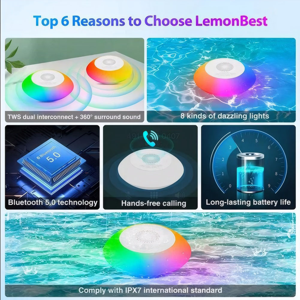 Drijvende zwembadluidspreker m - Portable Bluetooth Speaker Waterproof Ipx7 recensie en prijs