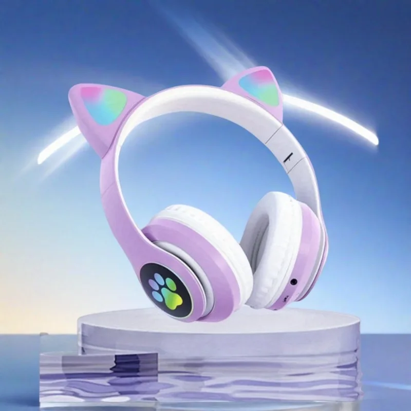 Nieuwe flitslicht schattige ka - Cat Ear Bluetooth Headset Led recensie en prijs