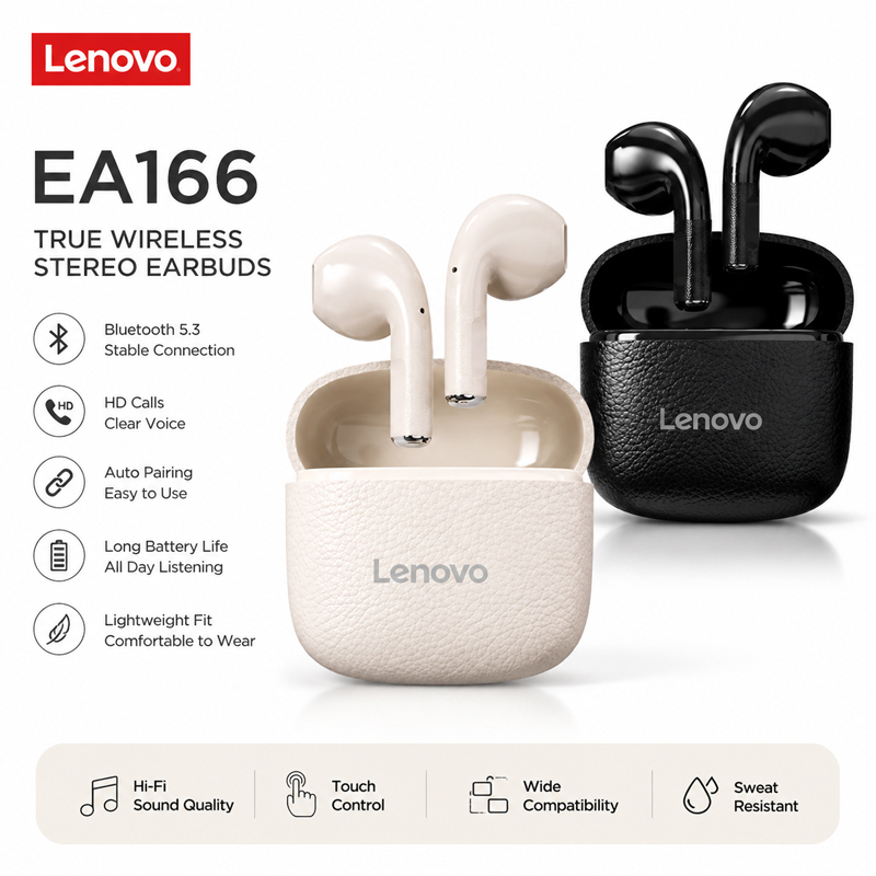 Lenovo EA166 Bluetooth Draadlo - Anc Wireless Over Ear Headphones recensie en prijs