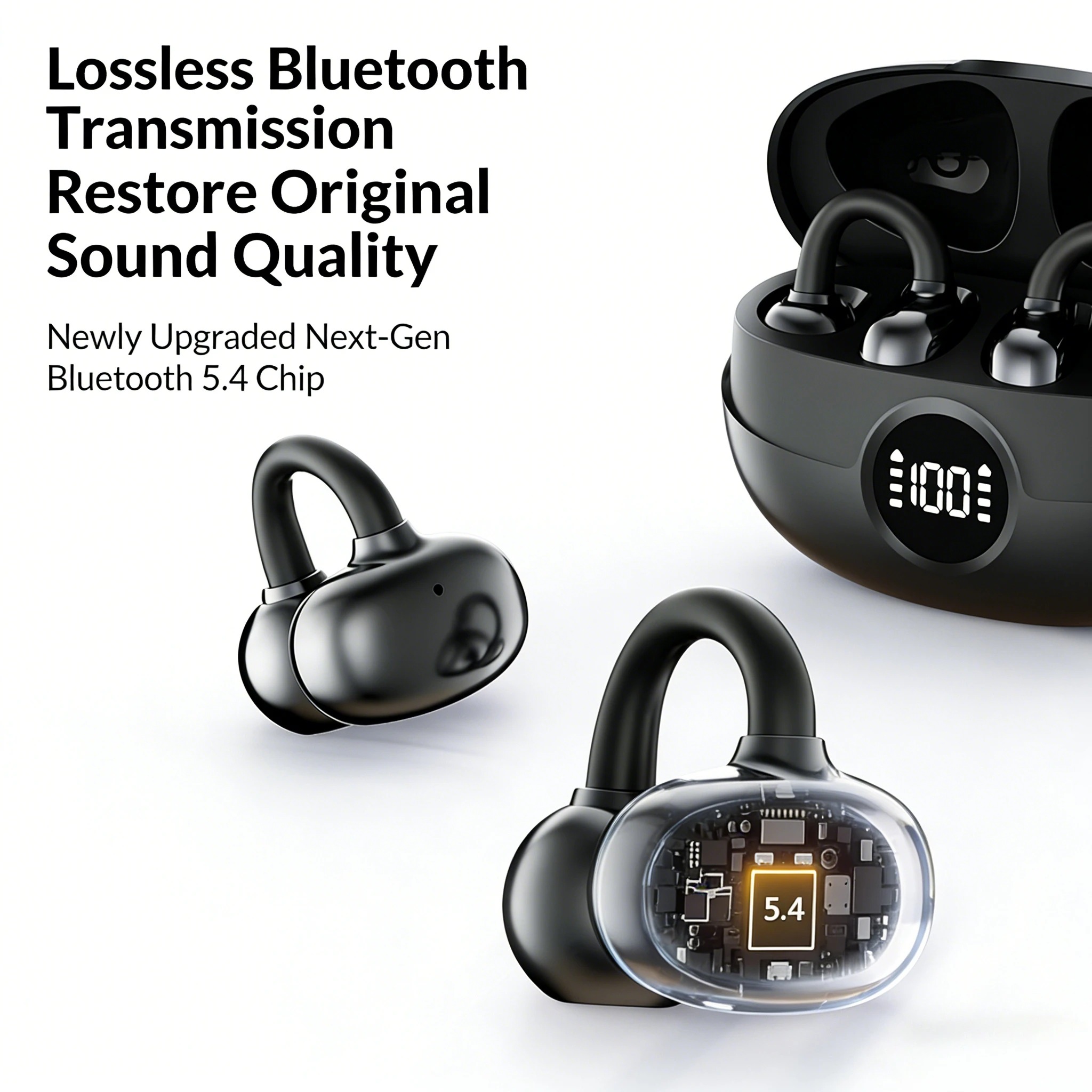Draadloze clip-on oortjes, dig - Open Ear Air Conduction Headphones recensie en prijs