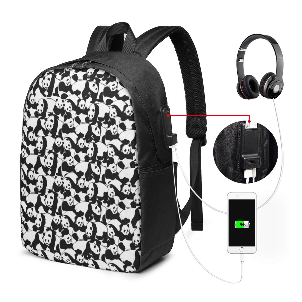 Panda Patroon Rugzak Reisnoteb - Laptops recensie en prijs